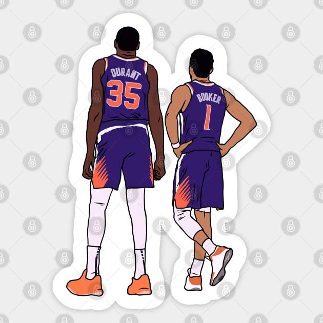 Kevin Durant and Devin Booker Sticker by rattraptees